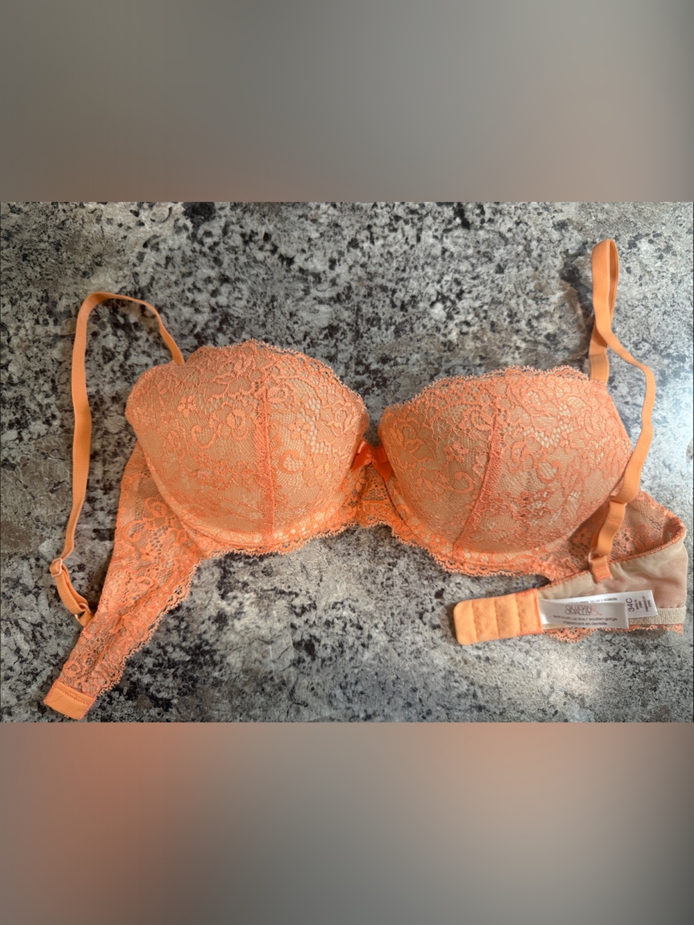 Gilligan & O'Malley Orange Lace Underwire Bra
